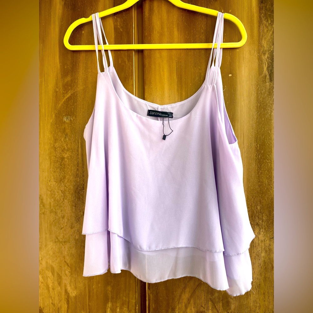 New Zanzea Lavender flowy layered Tank Top 4XL with Tag